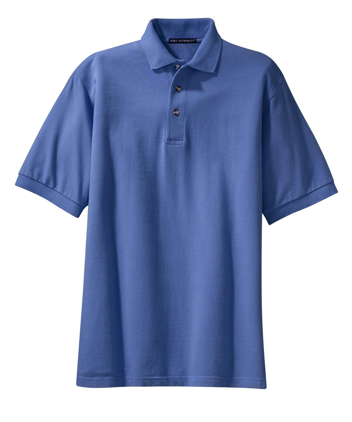 Port Authority Heavyweight Cotton Pique Polo - Faded Blue