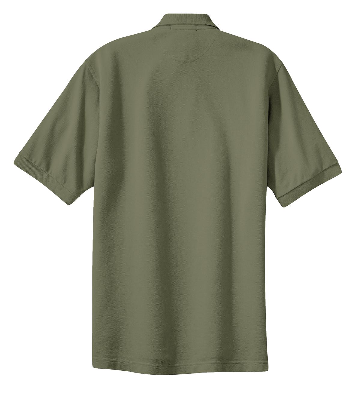 Port Authority Heavyweight Cotton Pique Polo - Faded Olive