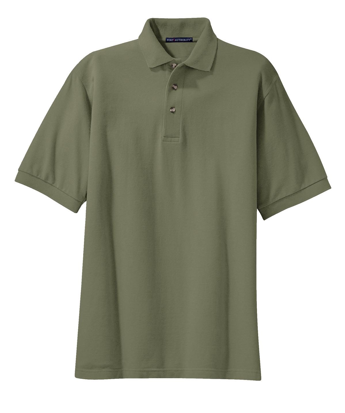 Port Authority Heavyweight Cotton Pique Polo - Faded Olive