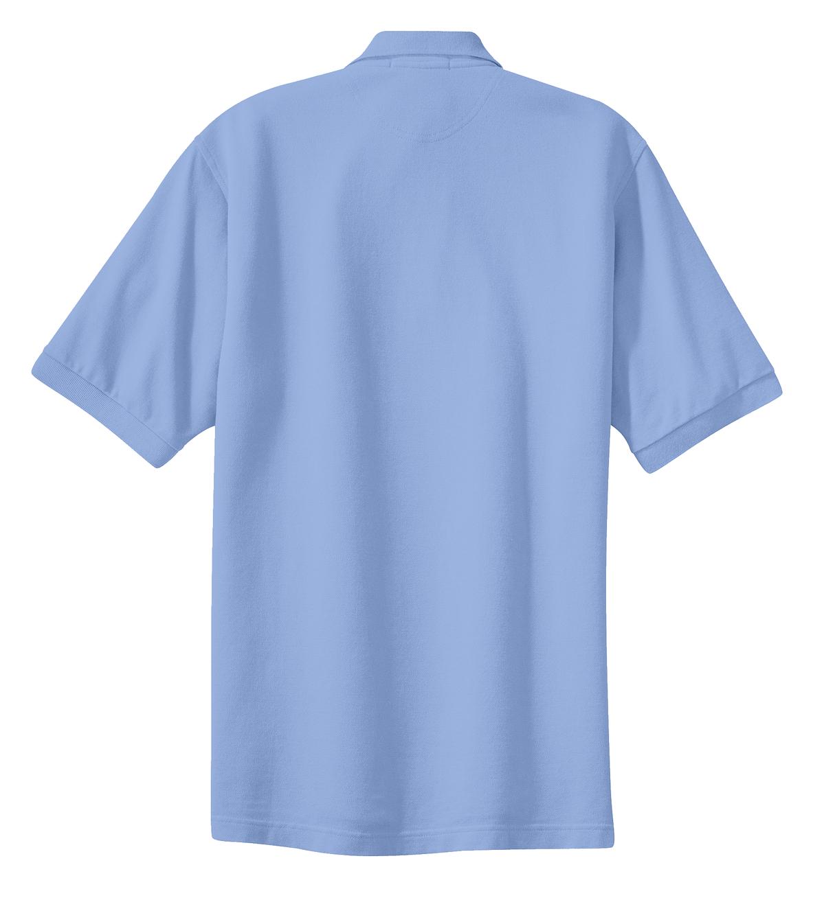 Port Authority Heavyweight Cotton Pique Polo - Light Blue