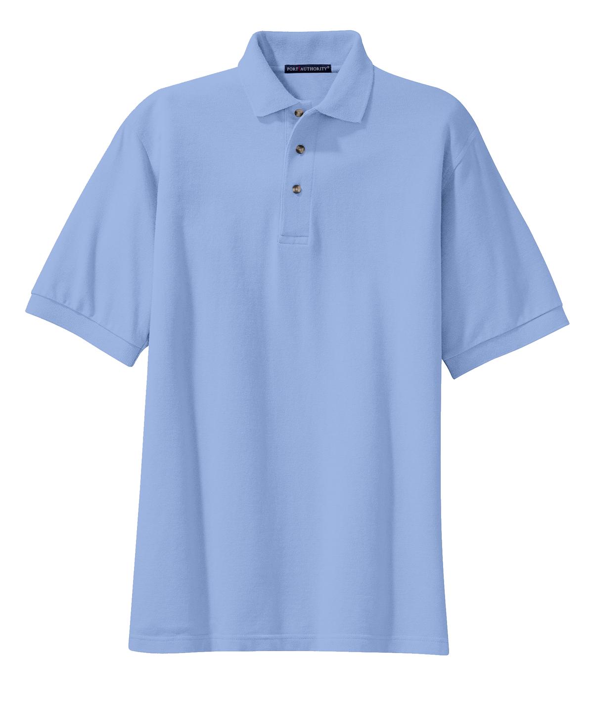 Port Authority Heavyweight Cotton Pique Polo - Light Blue