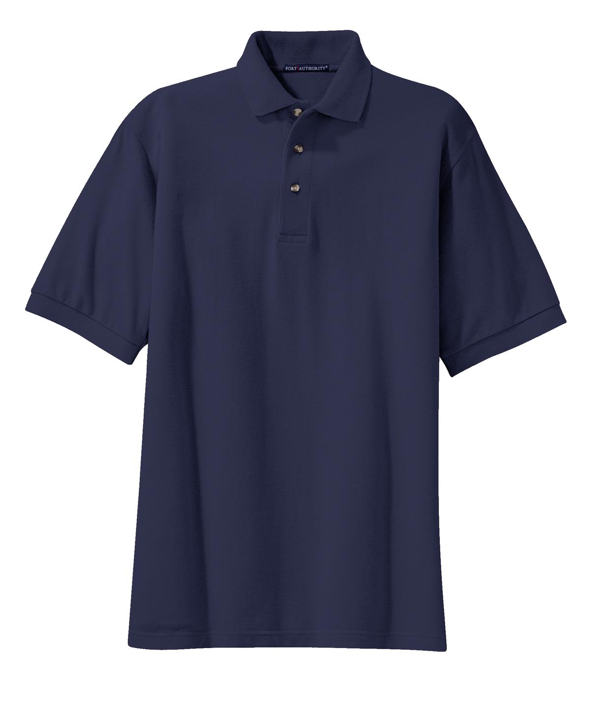 Port Authority Heavyweight Cotton Pique Polo - Navy