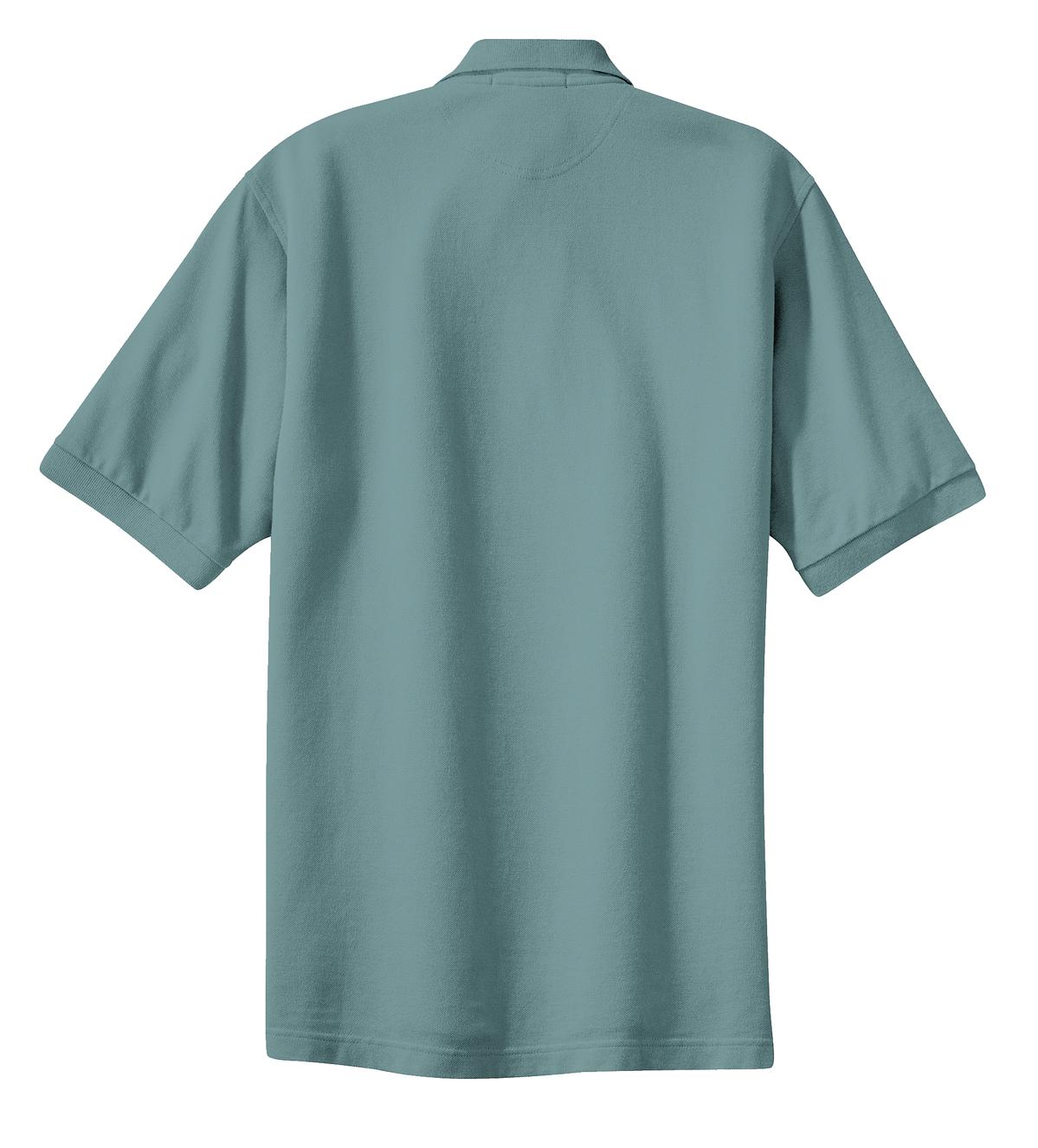Port Authority Heavyweight Cotton Pique Polo - Seafoam