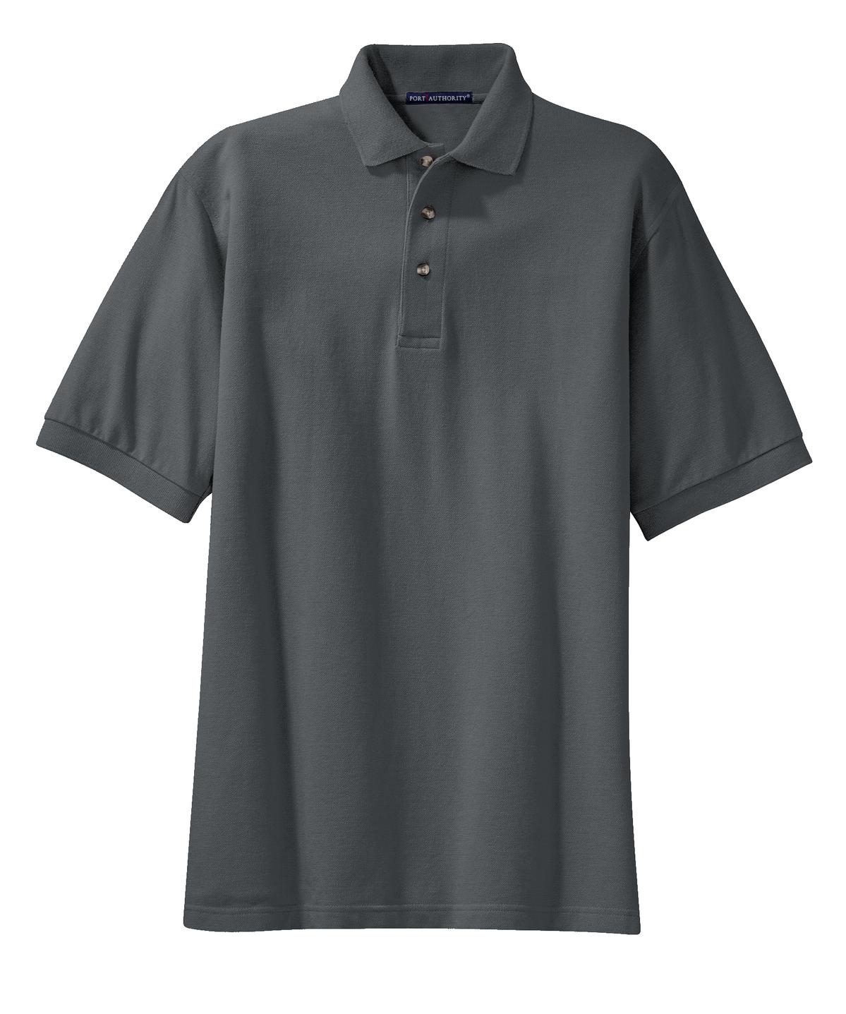 Port Authority Heavyweight Cotton Pique Polo - Steel Grey