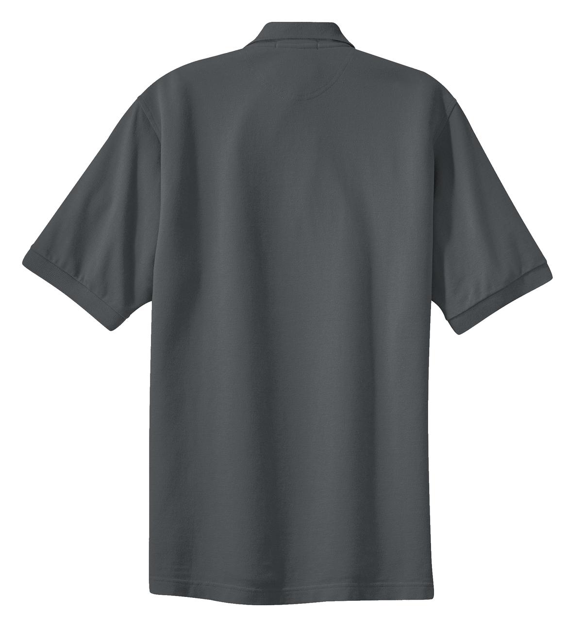 Port Authority Heavyweight Cotton Pique Polo - Steel Grey