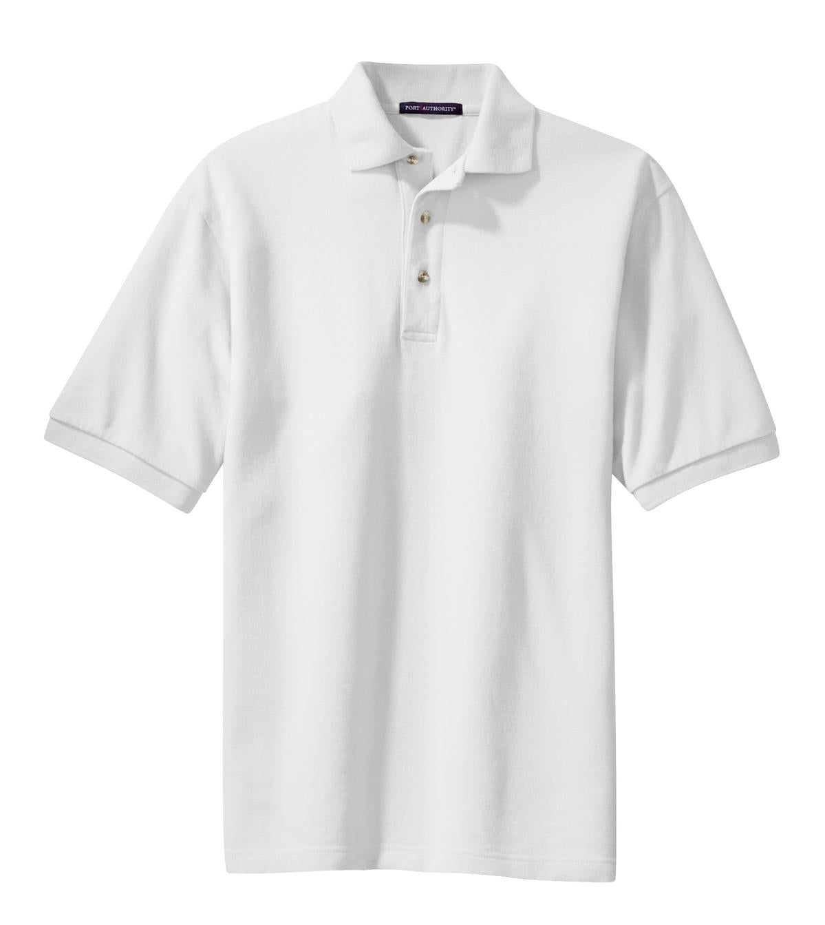Port Authority Heavyweight Cotton Pique Polo - White