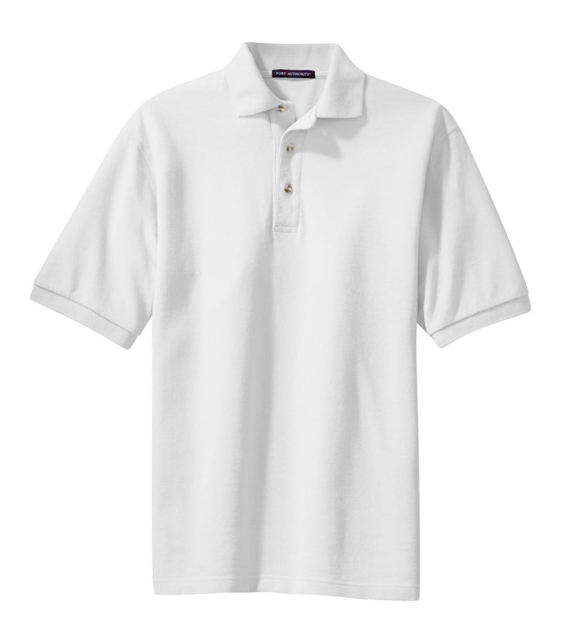 Port Authority Heavyweight Cotton Pique Polo - White