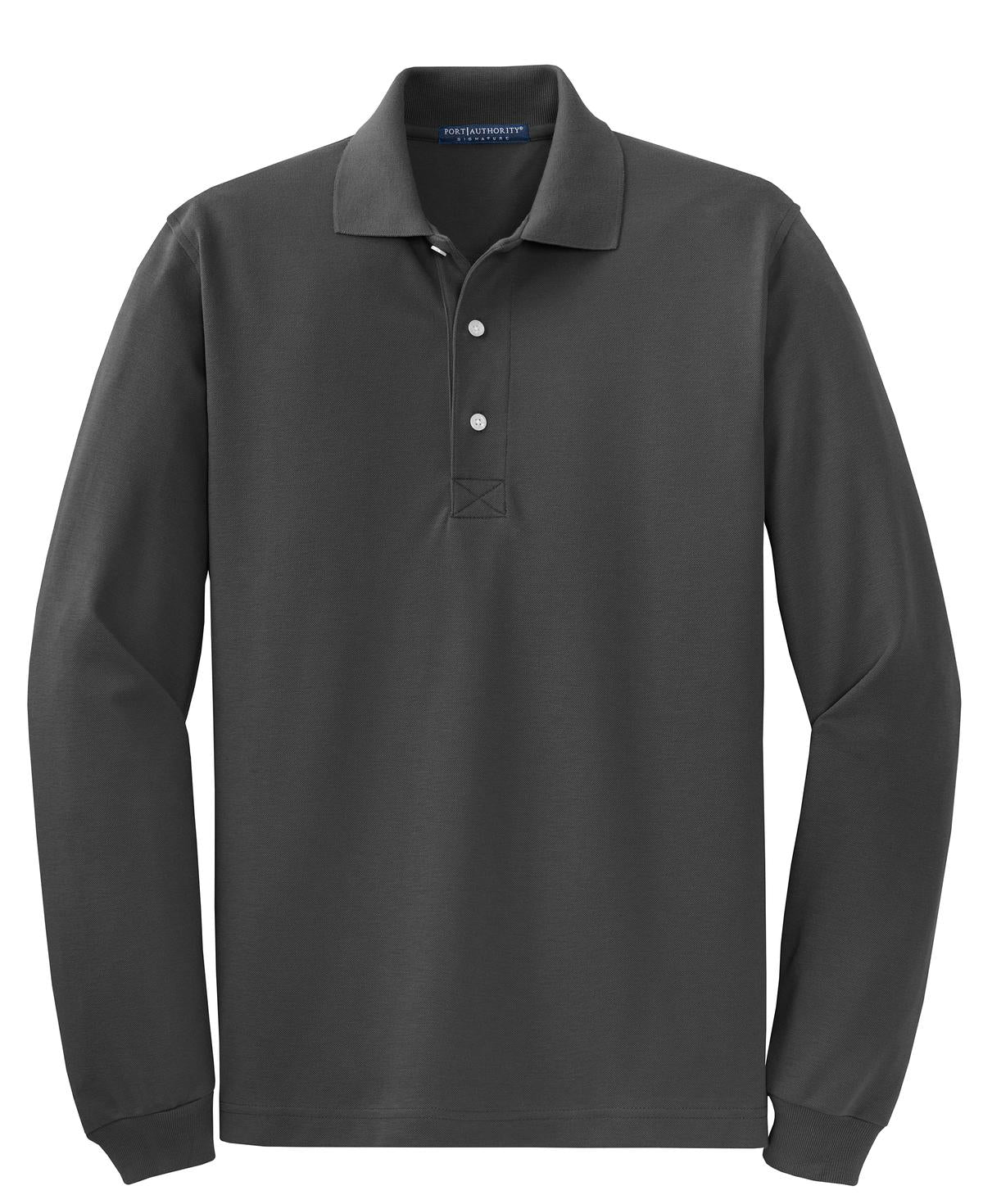 Port Authority Rapid Dry Long Sleeve Polo - Charcoal
