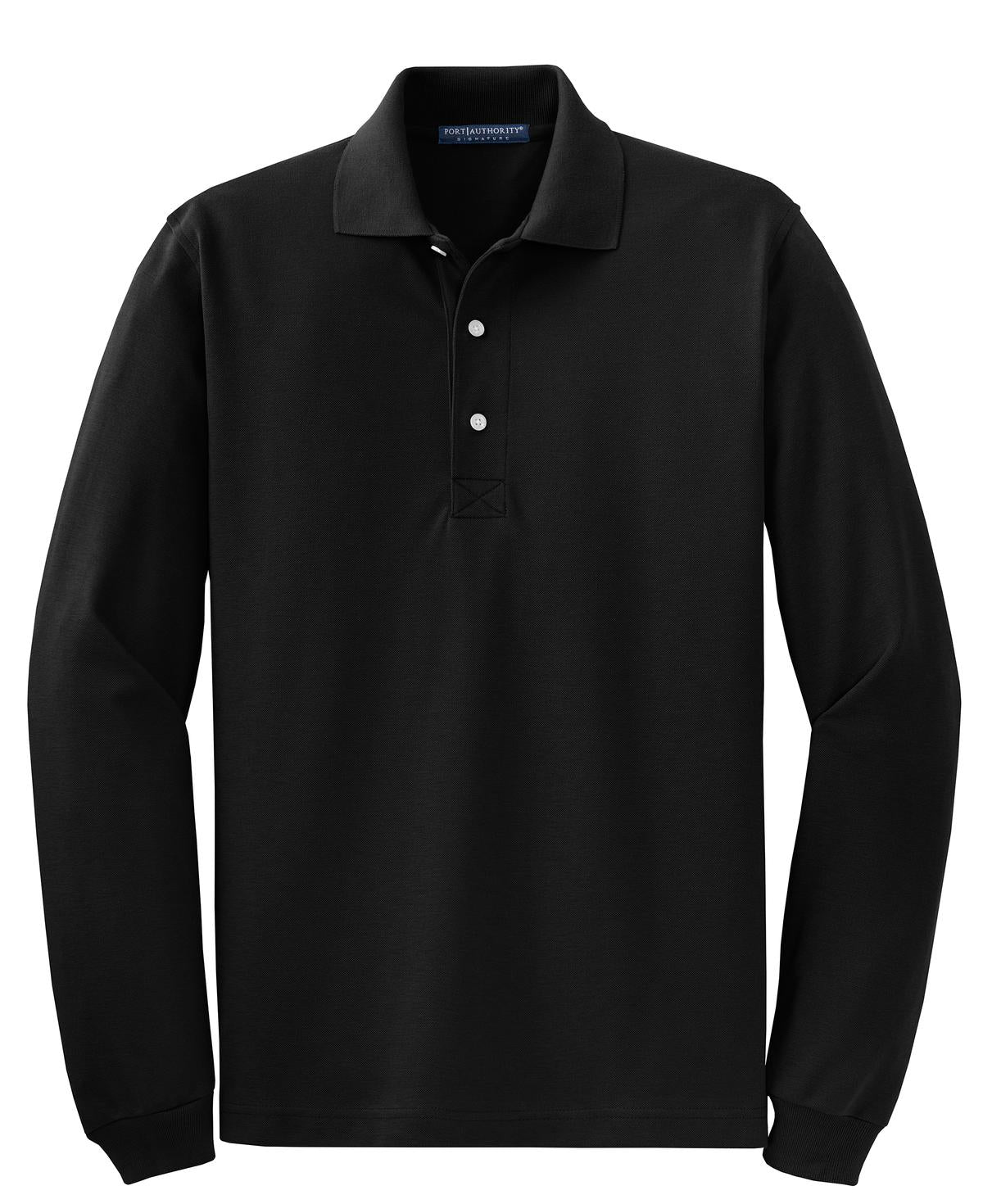 Port Authority Rapid Dry Long Sleeve Polo - Jet Black