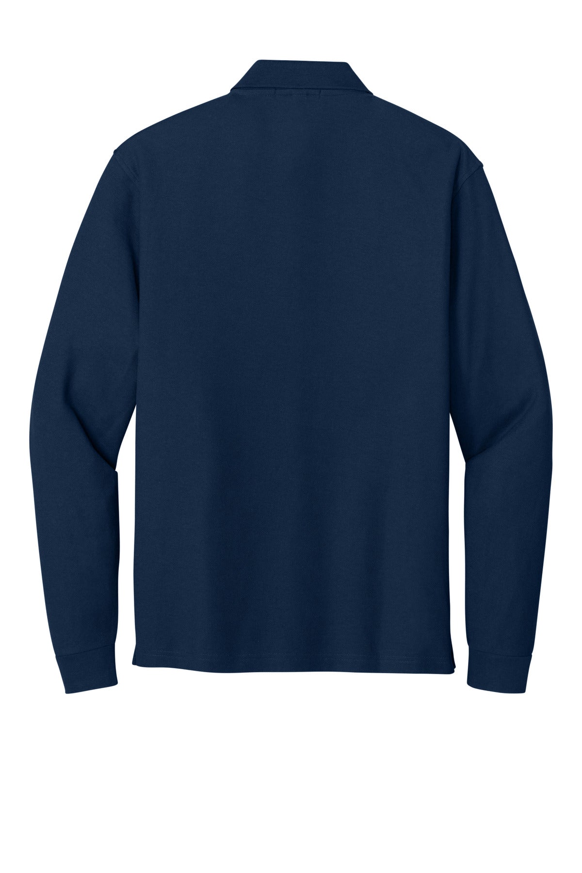 Port Authority Long Sleeve Silk Touch Polo with Pocket - Navy