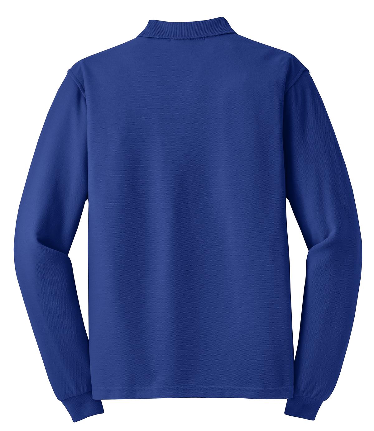 Port Authority Silk Touch Long Sleeve Polo - Royal