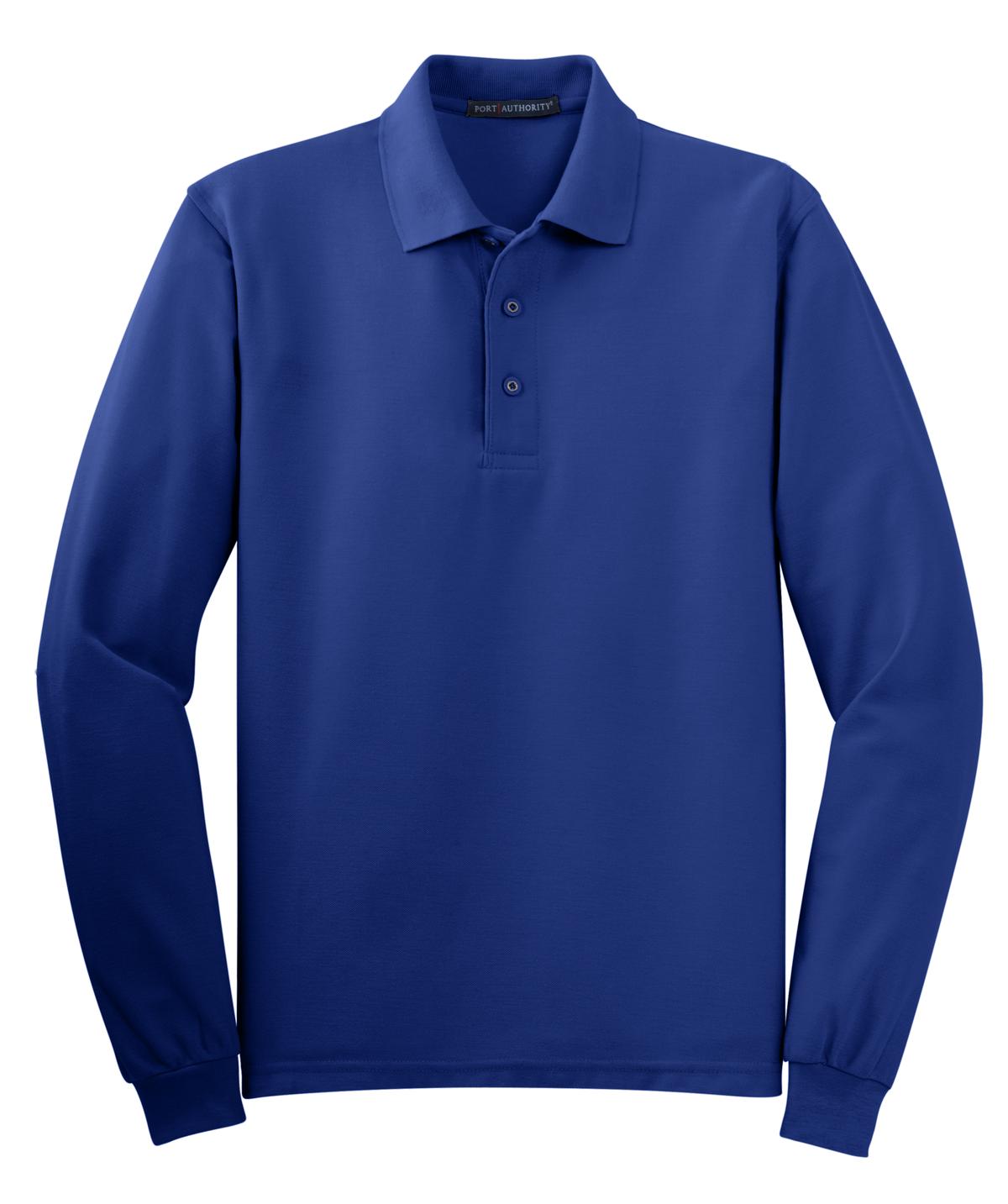 Port Authority Silk Touch Long Sleeve Polo - Royal