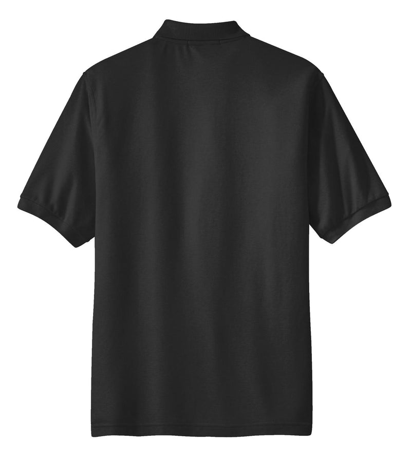 Port Authority Silk Touch Polo with Pocket - Black