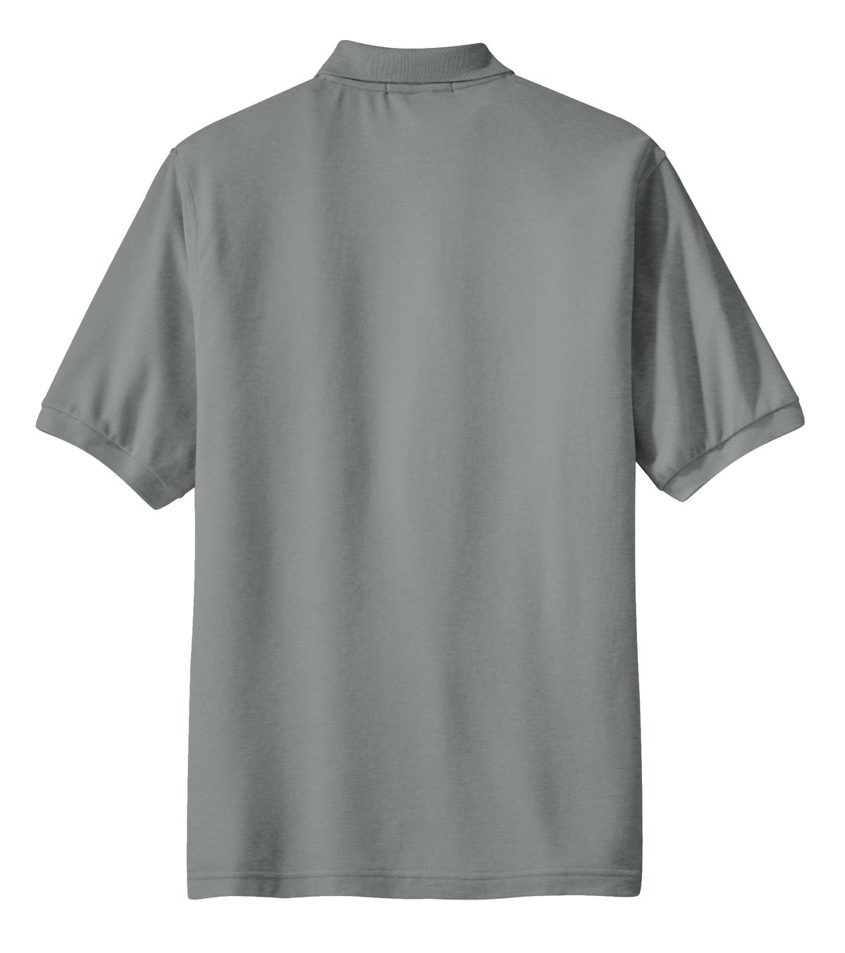 Port Authority Silk Touch Polo with Pocket - Cool Grey