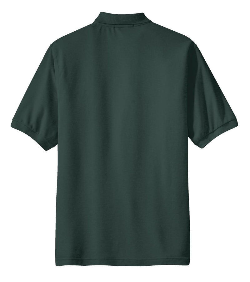 Port Authority Silk Touch Polo with Pocket - Dark Green