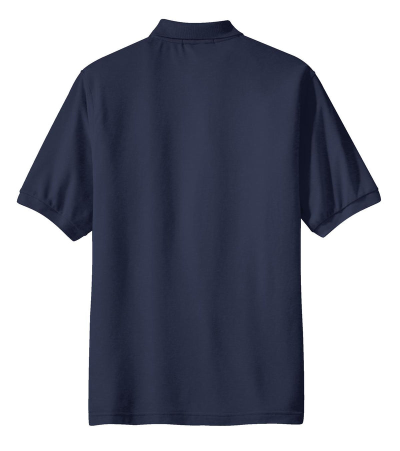 Port Authority Silk Touch Polo with Pocket - Navy
