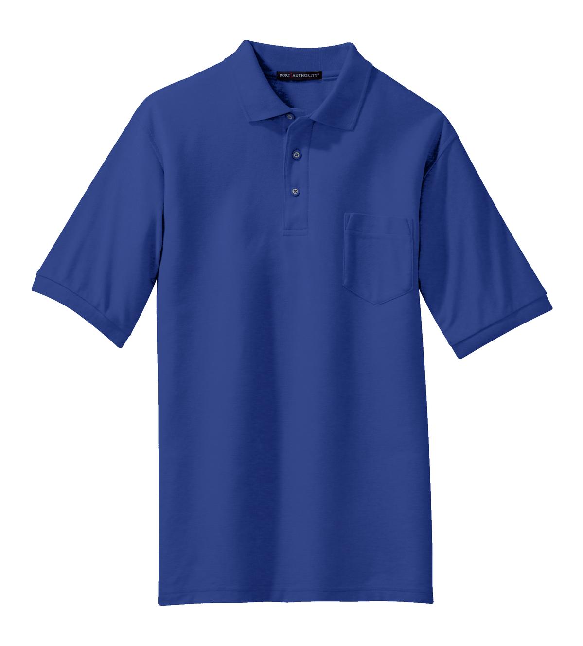 Port Authority Silk Touch Polo with Pocket - Royal