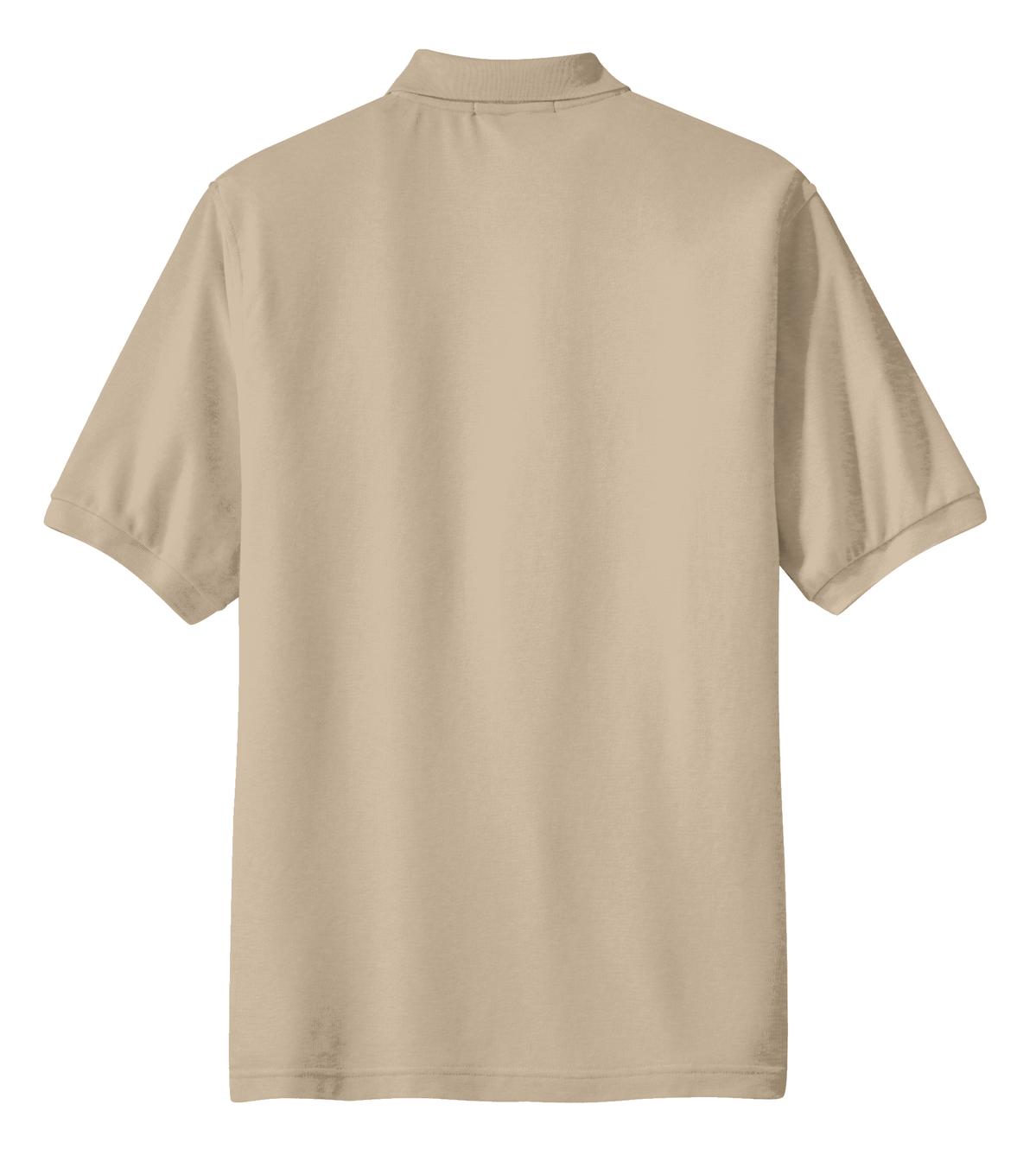 Port Authority Silk Touch Polo with Pocket - Stone