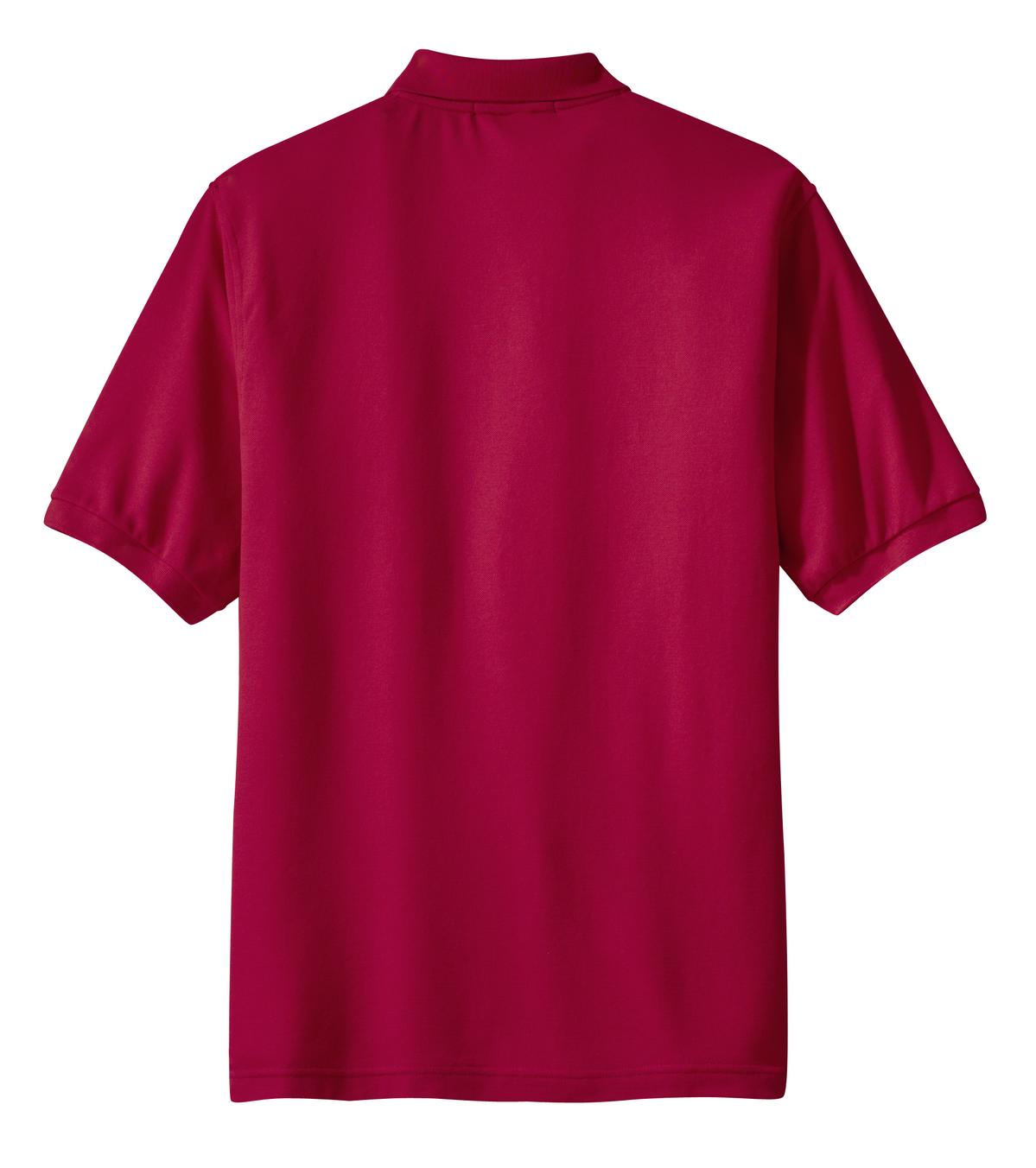 Port Authority Silk Touch Polo with Pocket - Red