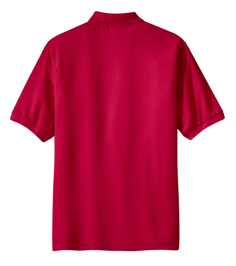 Port Authority Silk Touch Polo with Pocket - Red