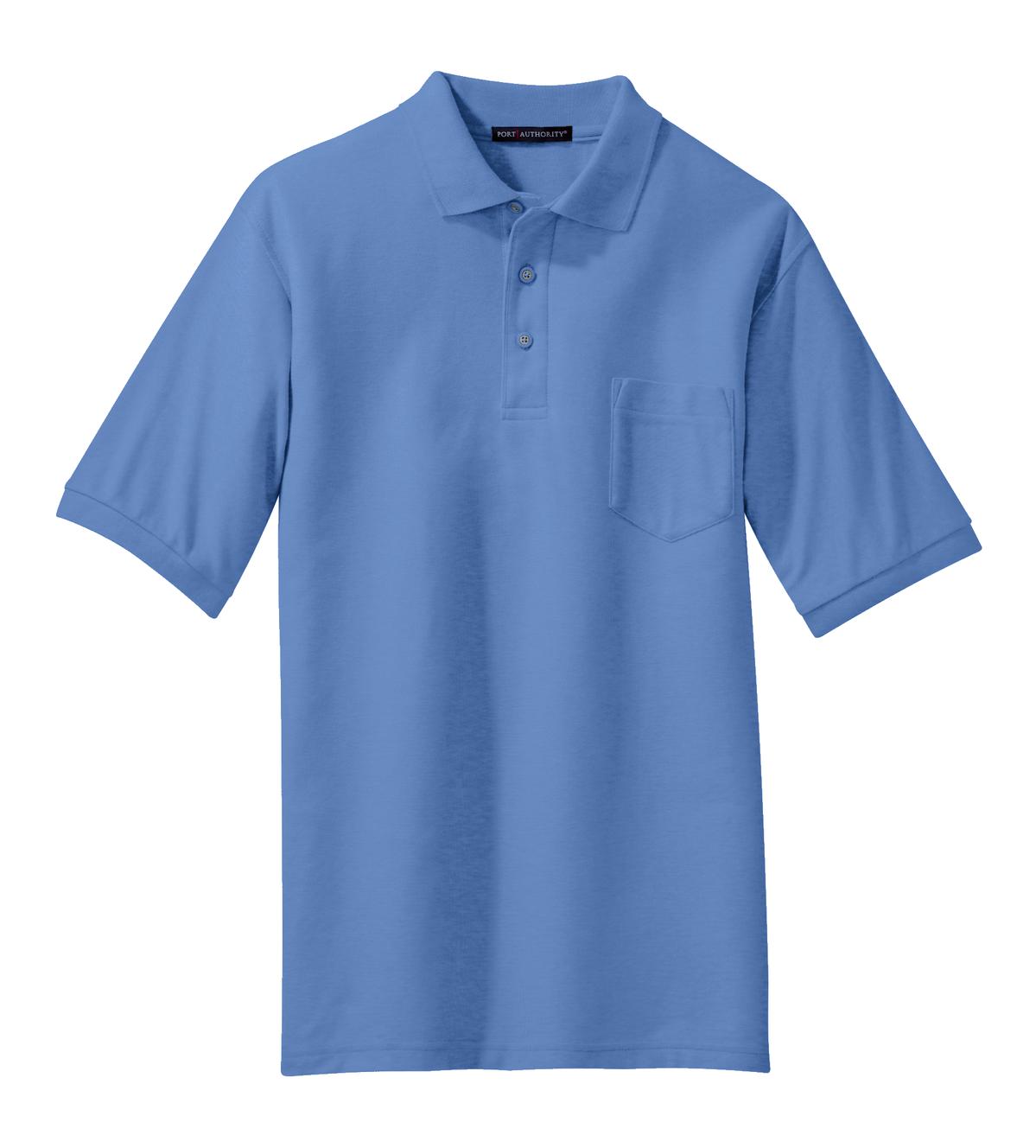 Port Authority Silk Touch Polo with Pocket - Ultramarine Blue