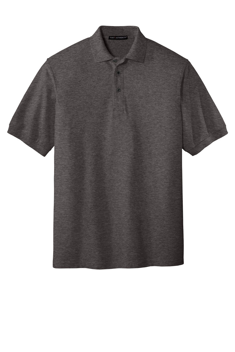 Port Authority Silk Touch Polo - Charcoal Heather Grey