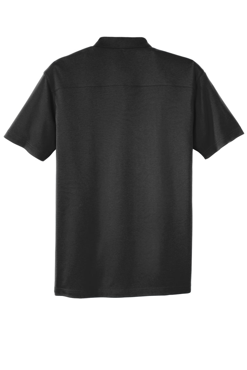 Port Authority Silk Touch Interlock Performance Polo - Black