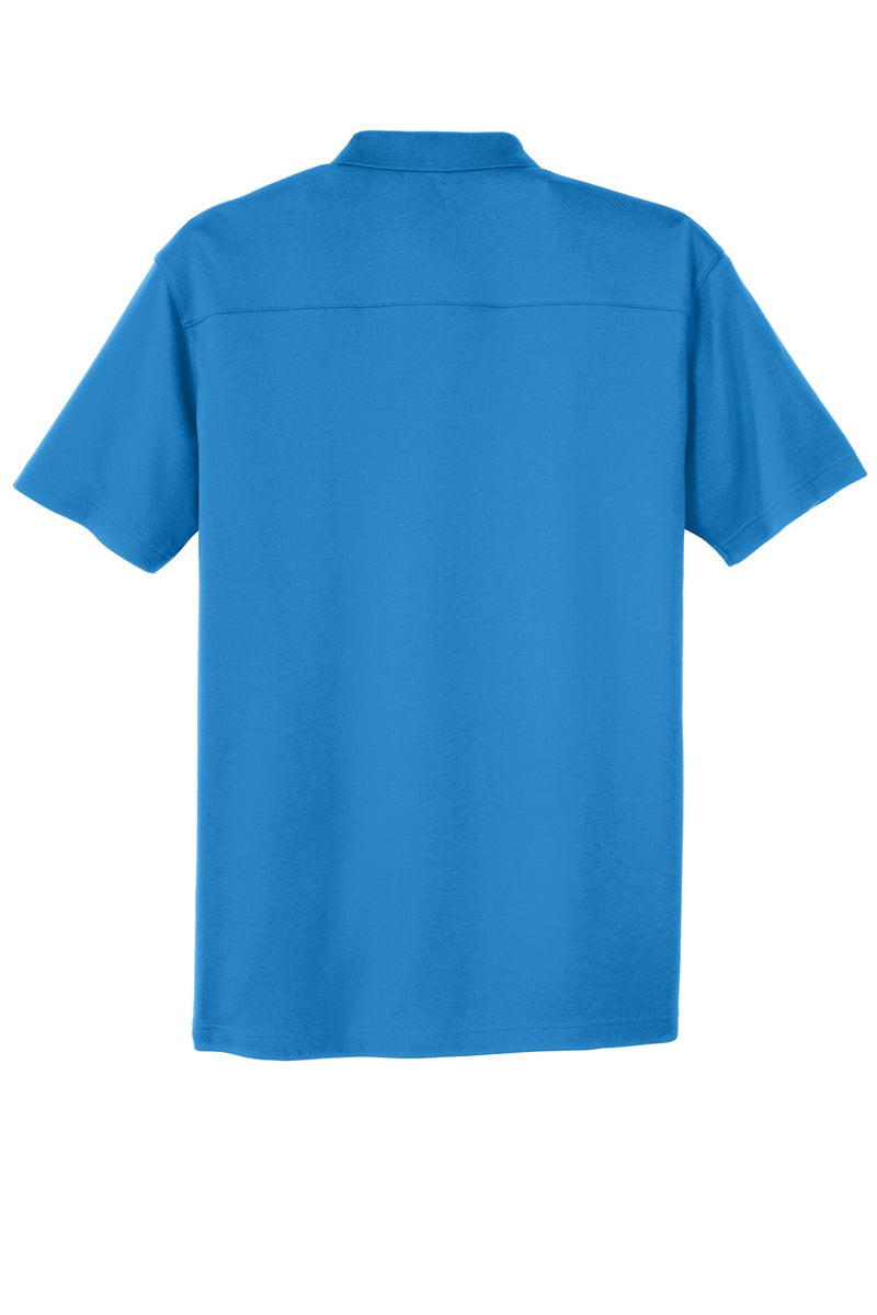 Port Authority Silk Touch Interlock Performance Polo - Brilliant Blue