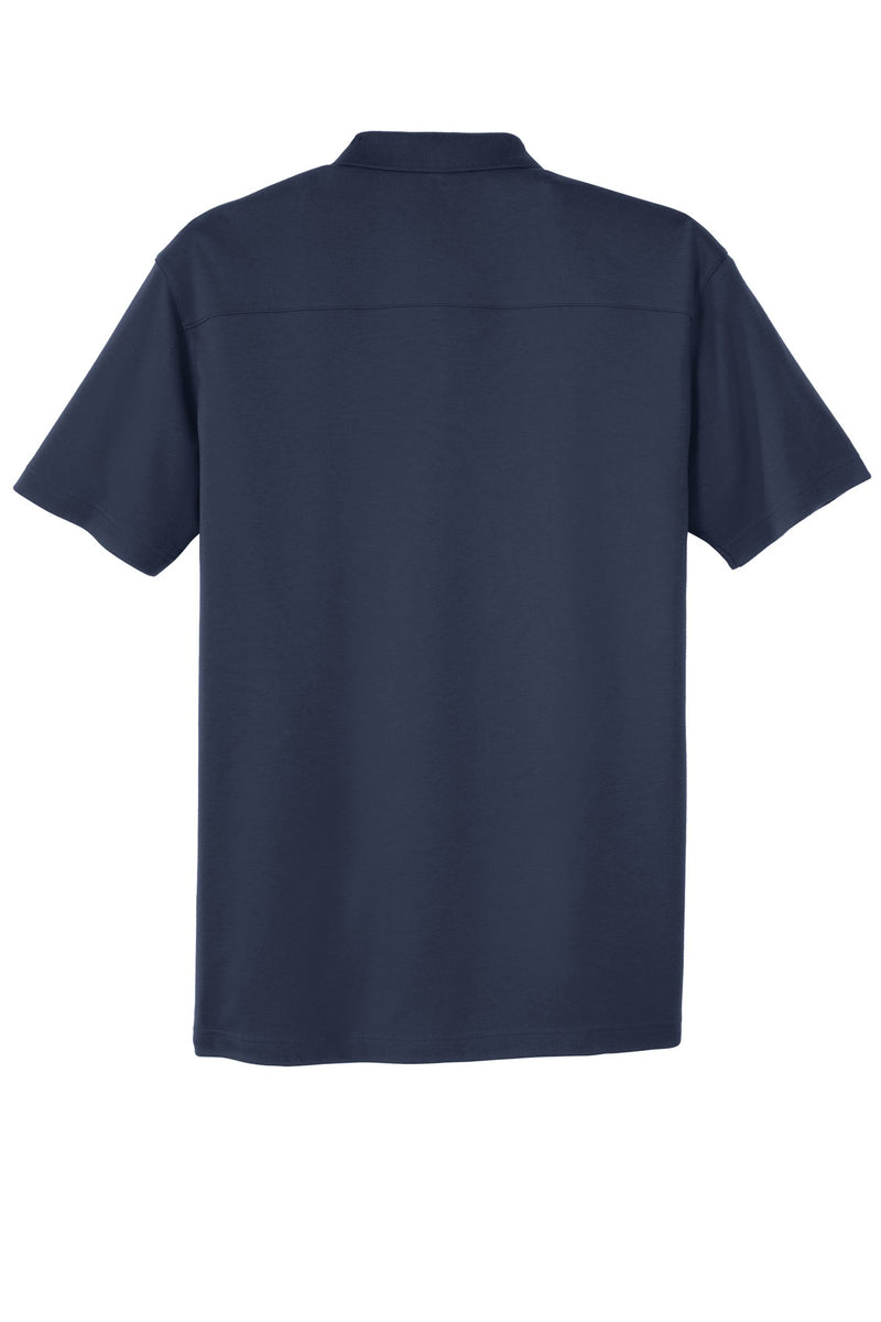 Port Authority Silk Touch Interlock Performance Polo - Navy