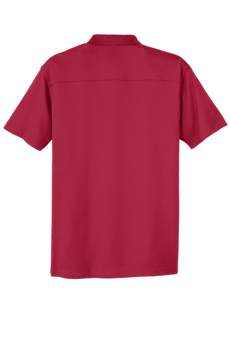 Port Authority Silk Touch Interlock Performance Polo - Rich Red