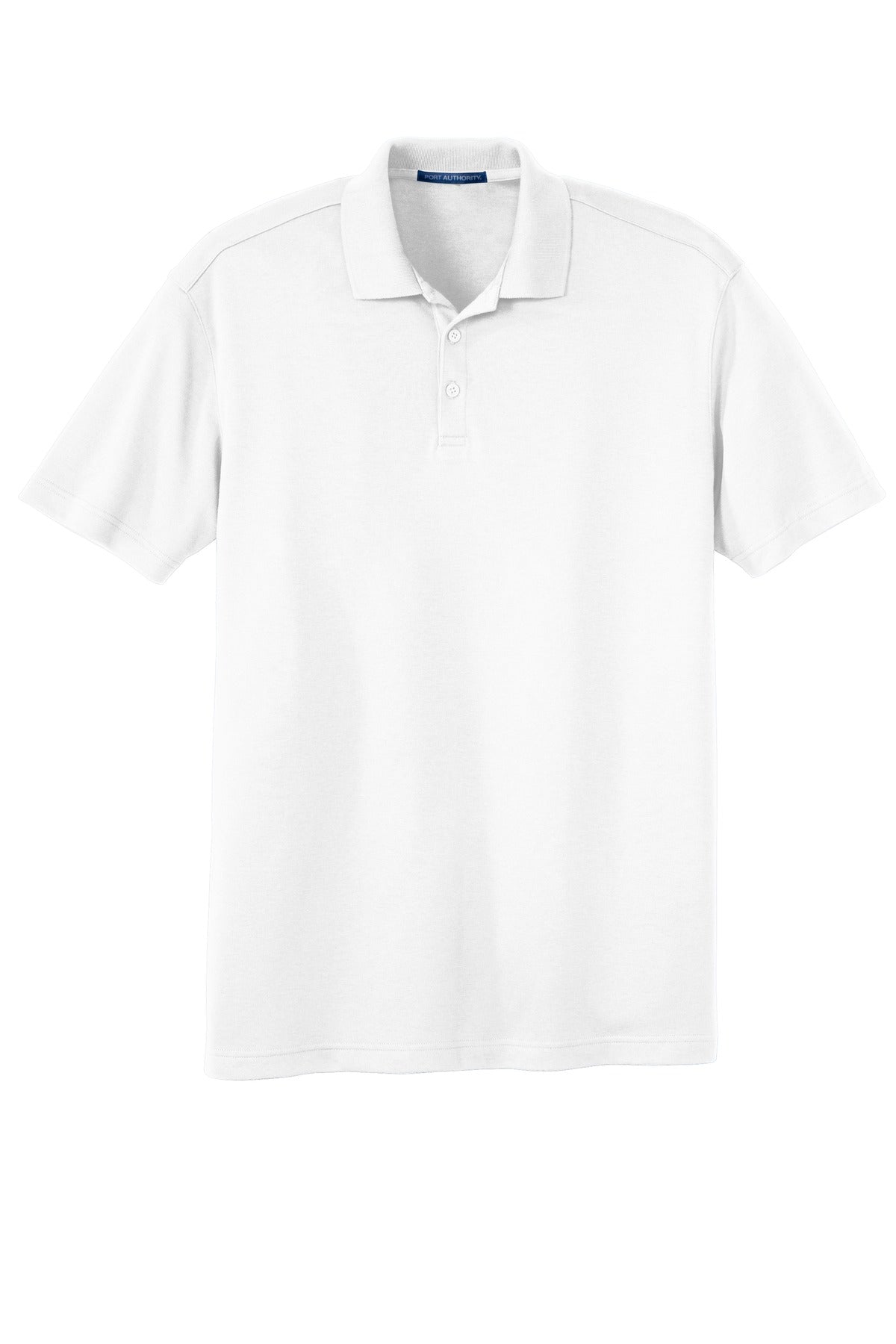 Port Authority Silk Touch Interlock Performance Polo - White