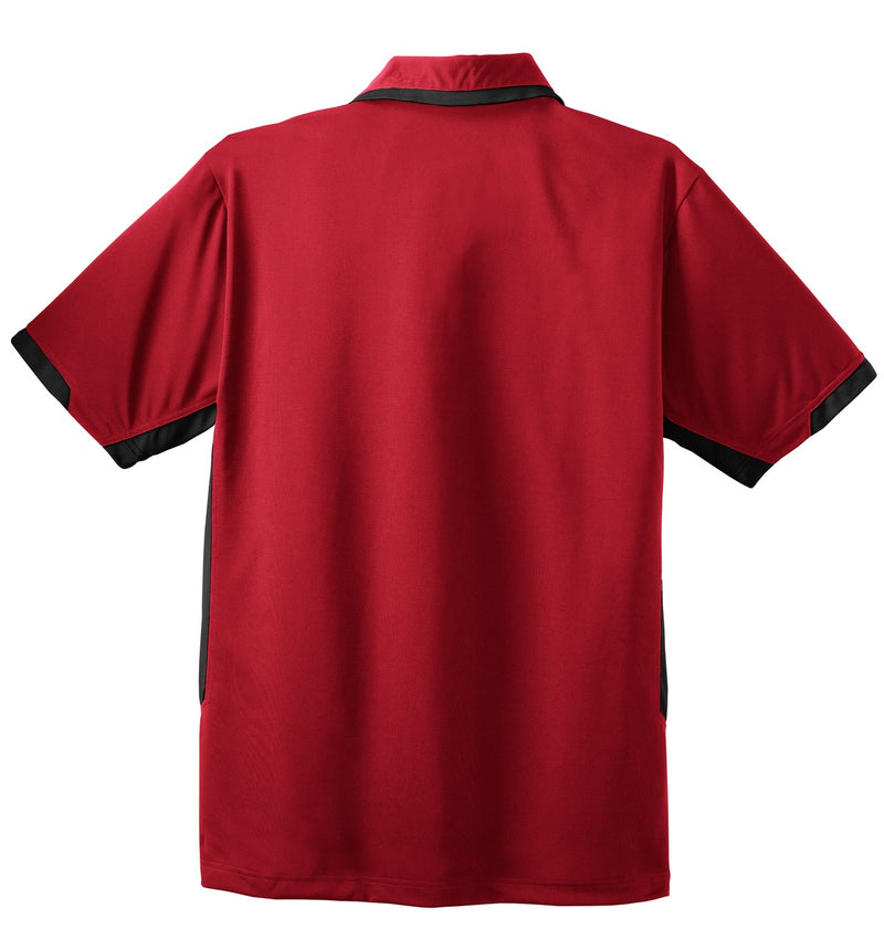 Port Authority Dry Zone Colorblock Ottoman Polo - Engine Red/ Black