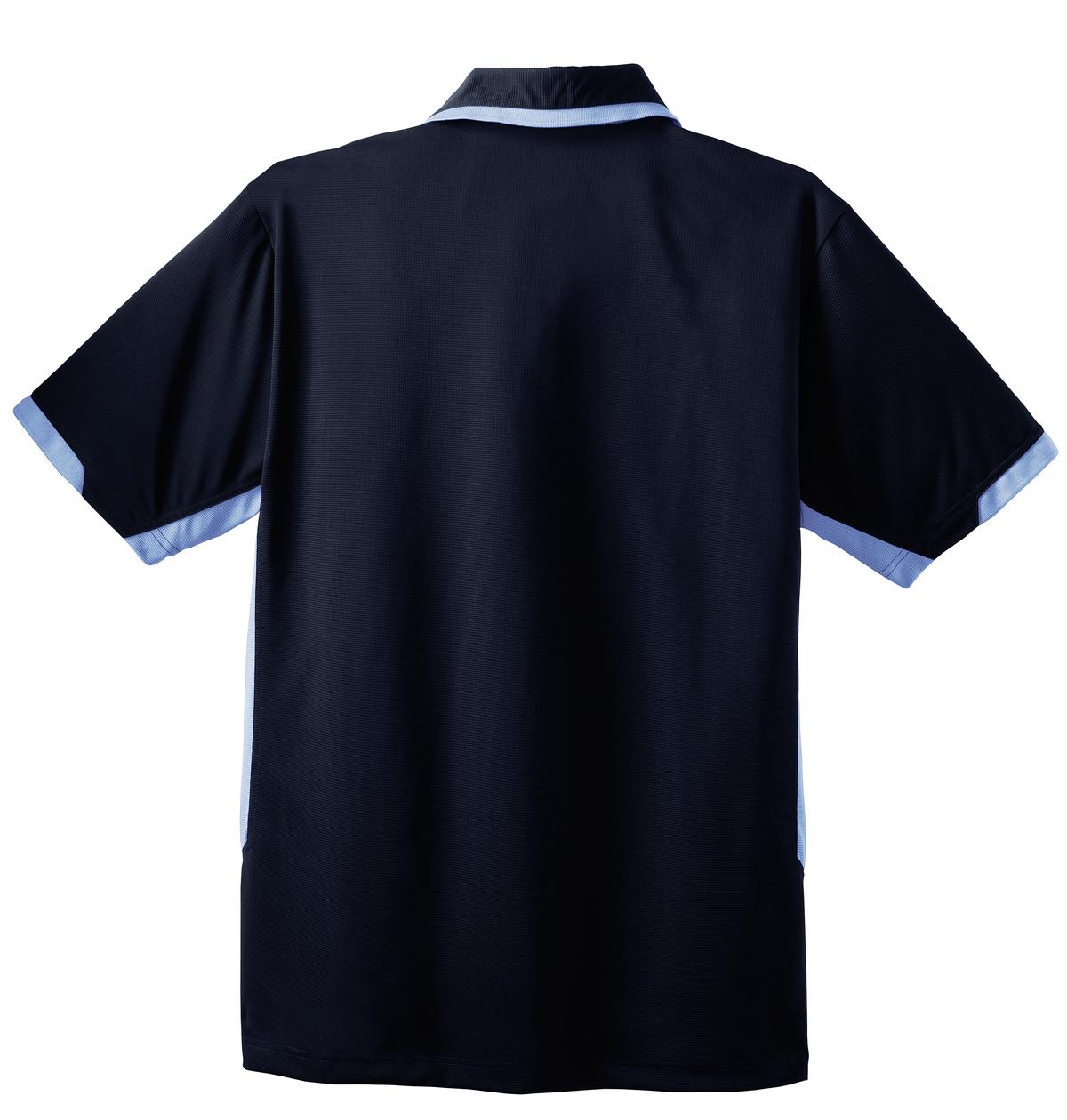 Port Authority Dry Zone Colorblock Ottoman Polo - Navy/ Blue Lake