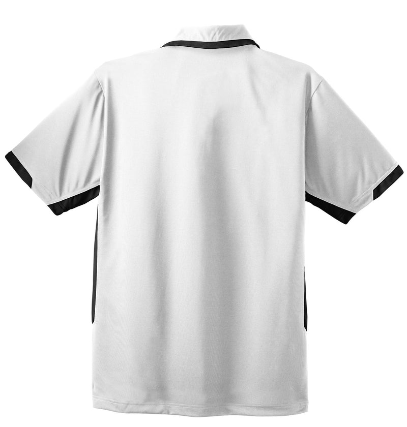 Port Authority Dry Zone Colorblock Ottoman Polo - White/ Black