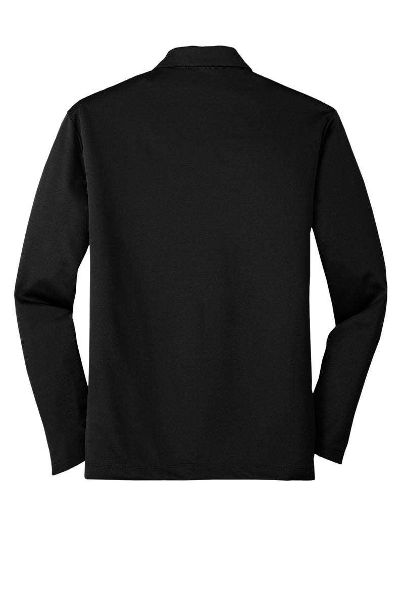 Port Authority Silk Touch Performance Long Sleeve Polo - Black