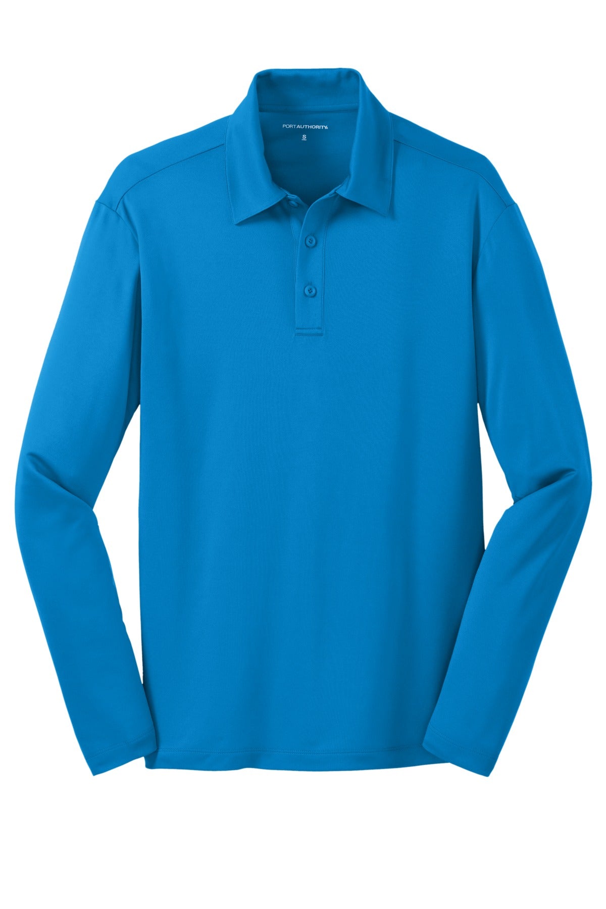 Port Authority Silk Touch Performance Long Sleeve Polo - Brilliant Blue