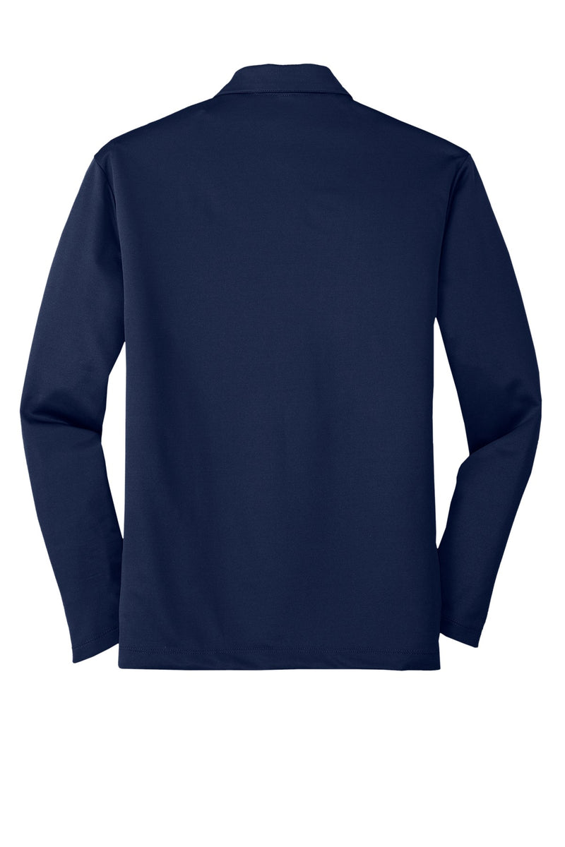 Port Authority Silk Touch Performance Long Sleeve Polo - Navy