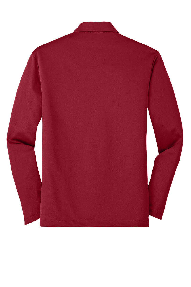 Port Authority Silk Touch Performance Long Sleeve Polo - Red
