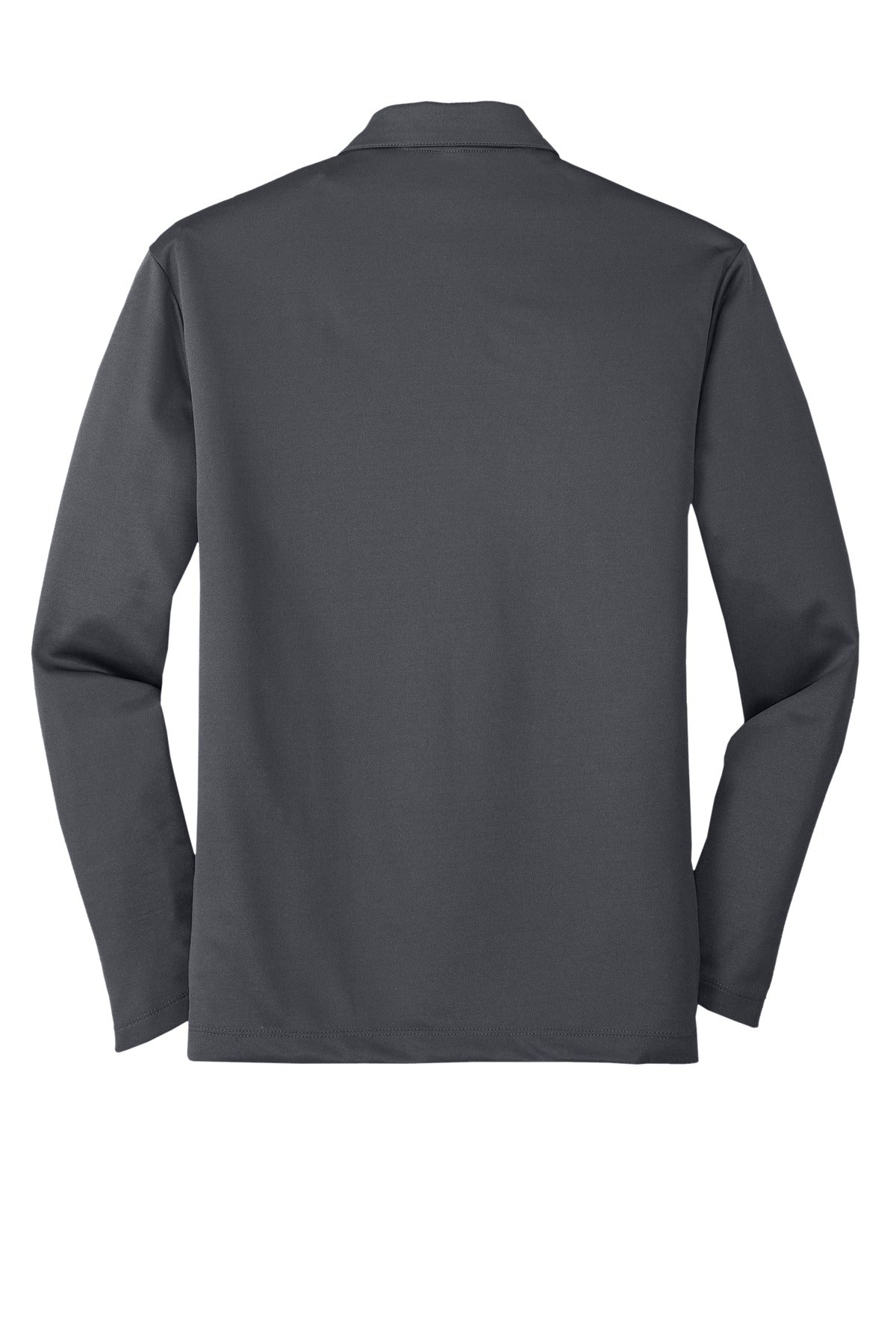 Port Authority Silk Touch Performance Long Sleeve Polo - Steel Grey