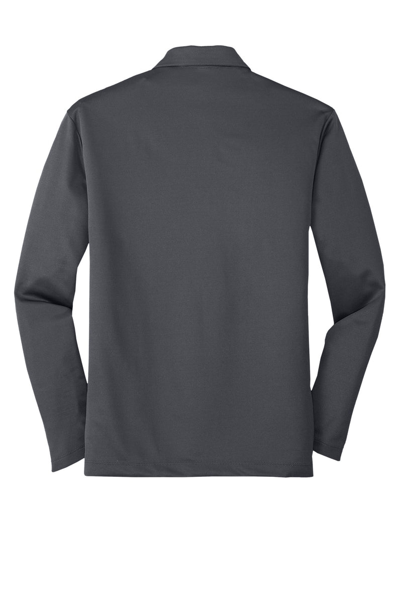 Port Authority Silk Touch Performance Long Sleeve Polo - Steel Grey