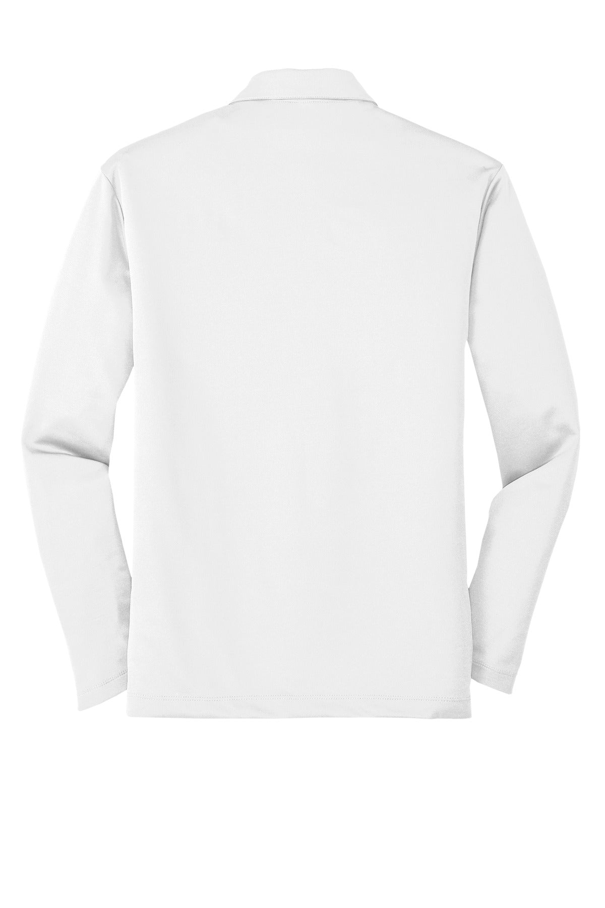 Port Authority Silk Touch Performance Long Sleeve Polo - White