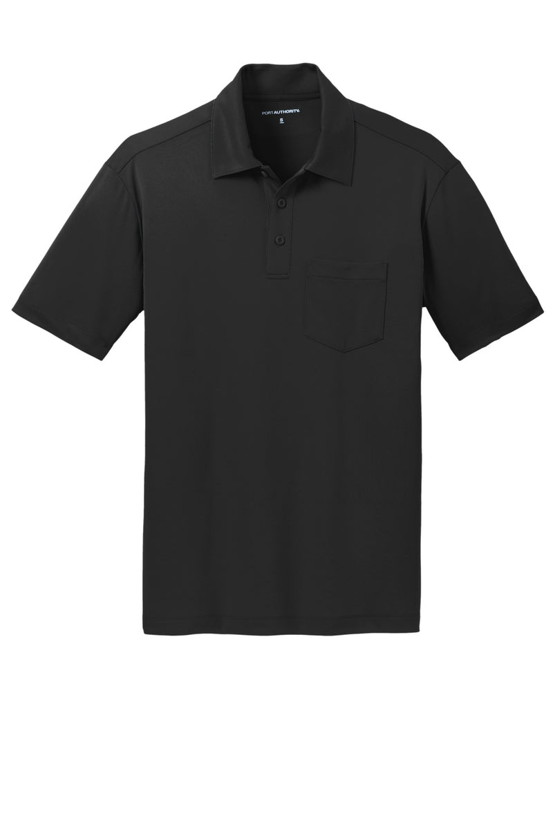 Port Authority Silk Touch Performance Pocket Polo - Black