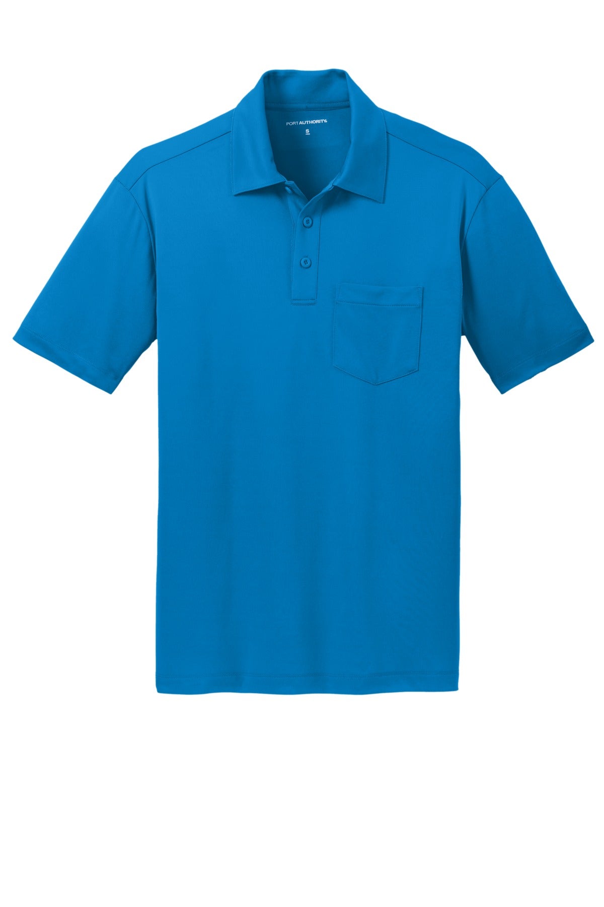 Port Authority Silk Touch Performance Pocket Polo - Brilliant Blue