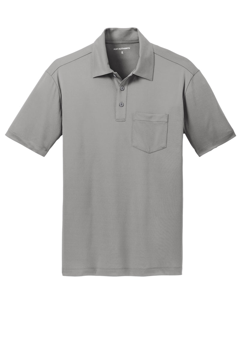 Port Authority Silk Touch Performance Pocket Polo - Gusty Grey