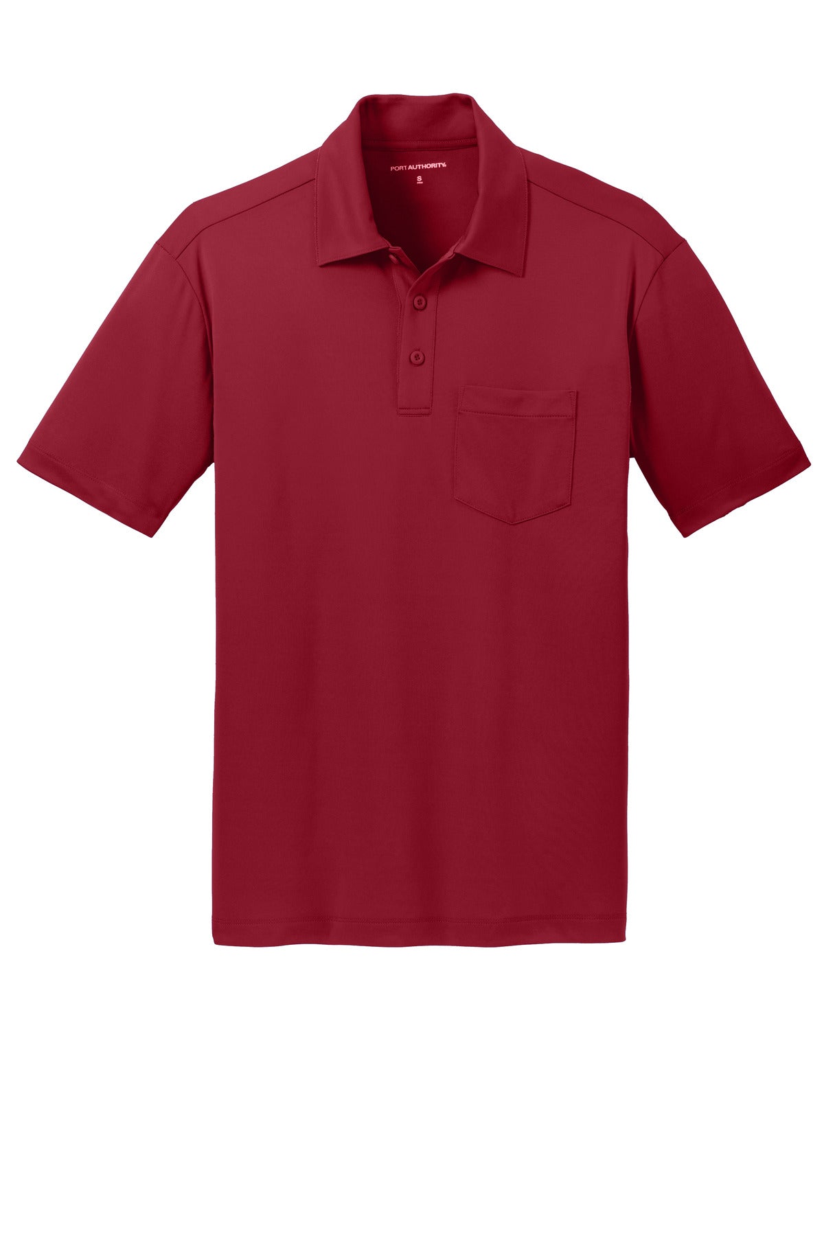 Port Authority Silk Touch Performance Pocket Polo - Red