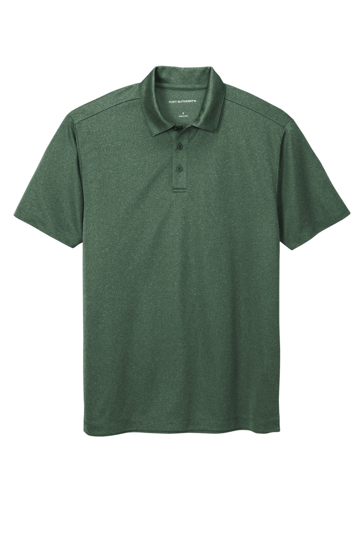 Port Authority  Heathered Silk Touch  Performance Polo - Green Glen Heather