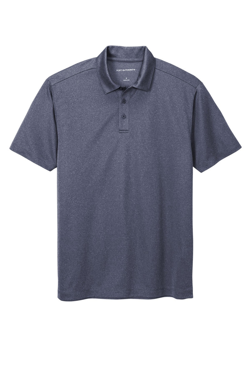 Port Authority  Heathered Silk Touch  Performance Polo - Navy Heather