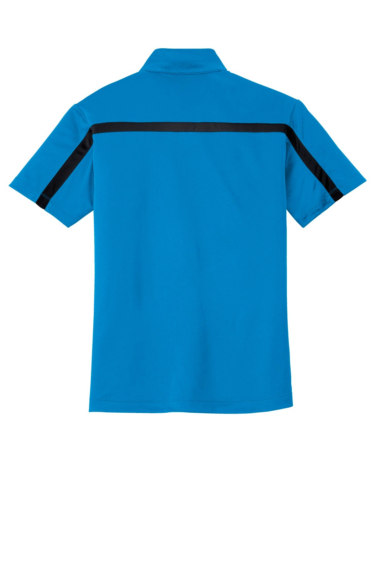 Port Authority Silk Touch Performance Colorblock Stripe Polo - Brilliant Blue/ Black