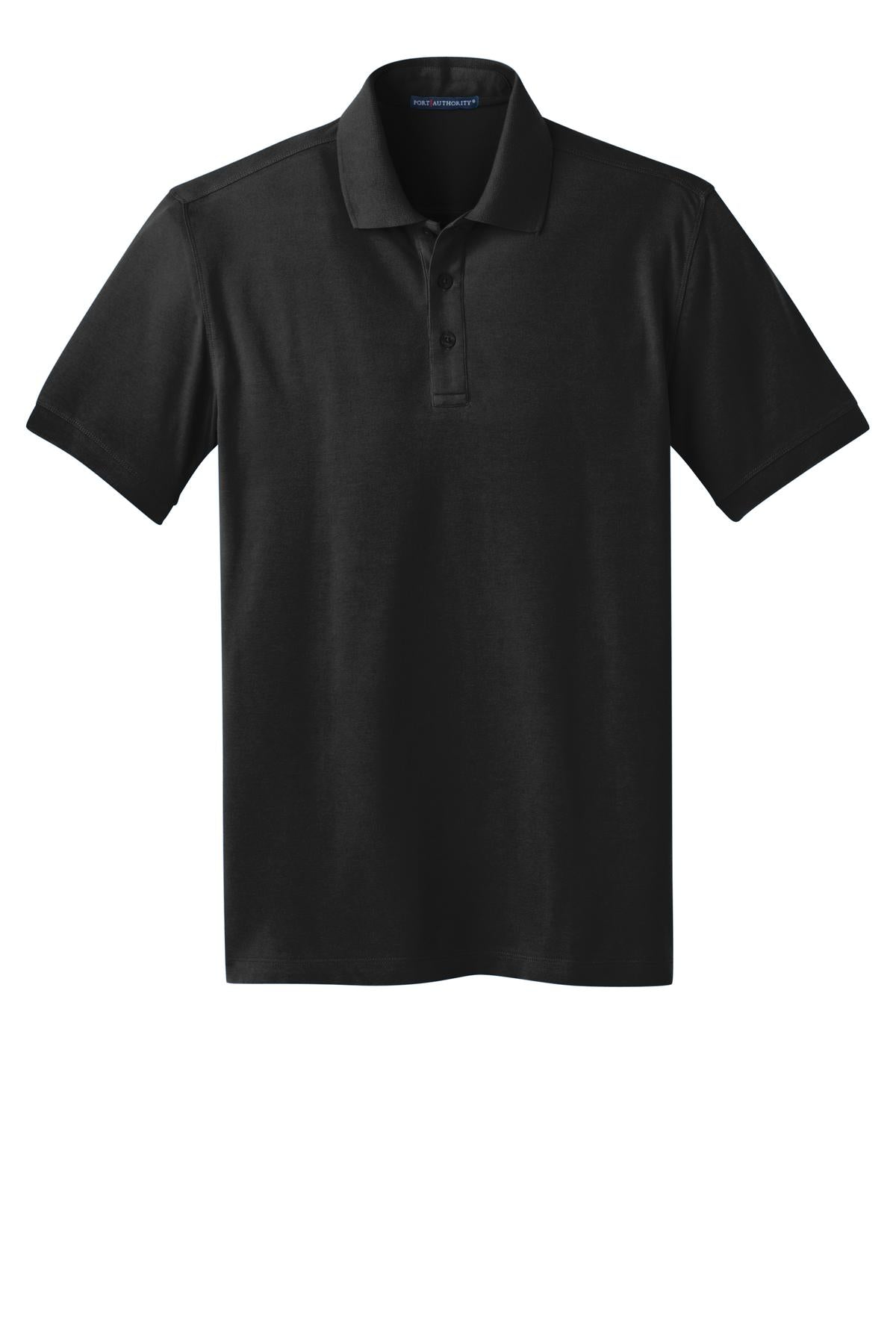 Port Authority Stretch Pique Polo - Black