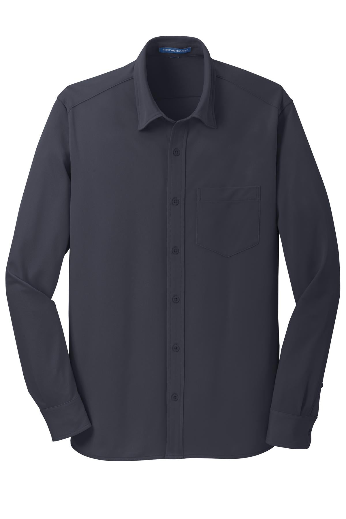 Port Authority Dimension Knit Dress Shirt - Battleship Grey